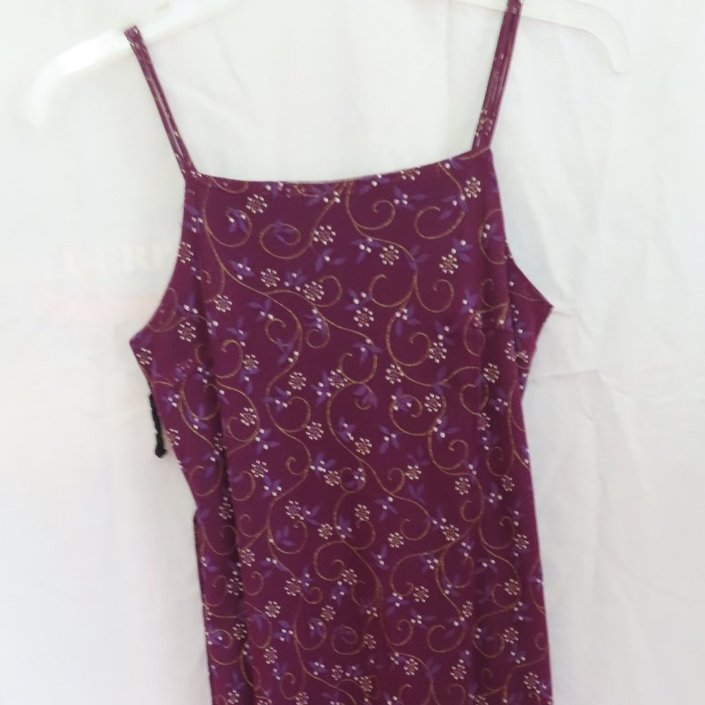 Short purple flowered dress